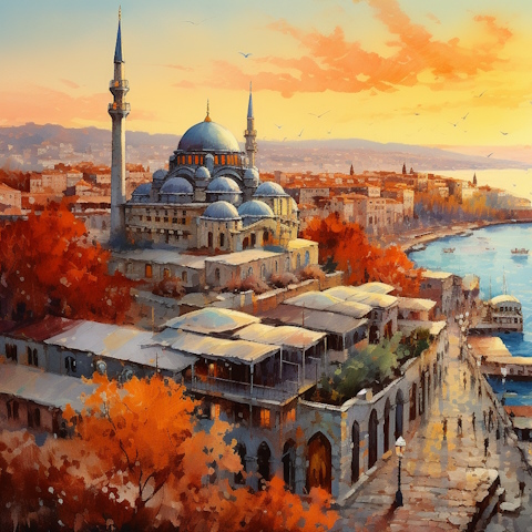 Istanbul wie von Midjourney KI erdacht