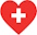 Schweizer Flagge in Form eines Herzens